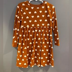 4T gently worn heart long sleeve dress